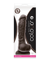 Colours Dual Density 8″ Dildo – Dark Brown by Colours product image