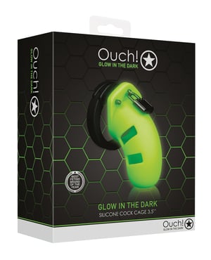 Shots Ouch 3.5″ Model 20 Cock Cage – Glow in the Dark by Ouch product image