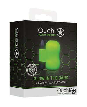Shots Ouch Vibrating Masturbator – Glow in the Dark by Ouch product image