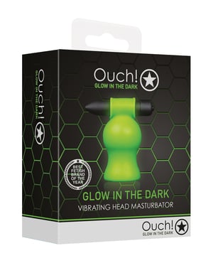 Shots Ouch Vibrating Head Masturbator – Glow in the Dark by Ouch product image