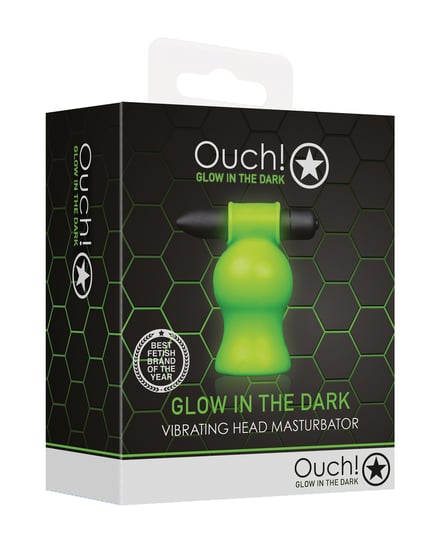 Shots Ouch Vibrating Head Masturbator – Glow in the Dark by Ouch product image