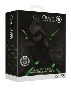 Shots Ouch Bed Bindings Restraint Kit – Glow in the Dark by Ouch product image