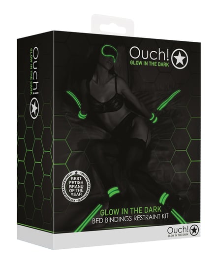 Shots Ouch Bed Bindings Restraint Kit – Glow in the Dark by Ouch product image