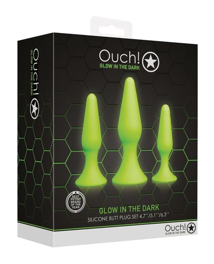 Shots Ouch Butt Plug Set – Glow in the Dark by Ouch product image