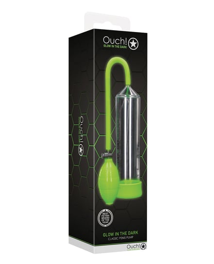 Shots Ouch Classic Penis Pump – Glow in the Dark by Ouch product image