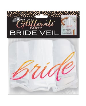 Glitterati Bride Veil – Rose Gold/White by Candy Prints product image