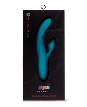 Nu Sensuelle Nubii Kiah Turbo Boost & Heating Dual Stim Rabbit – Blue by Nu Sensuelle product image