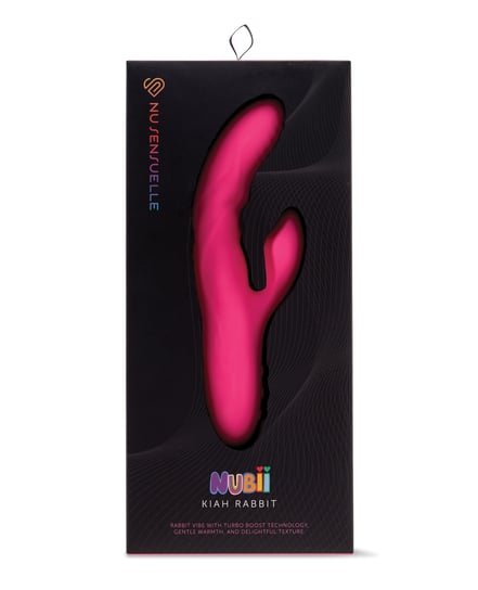 Nu Sensuelle Nubii Kiah Turbo Boost & Heating Dual Stim Rabbit – Pink by Nu Sensuelle product image