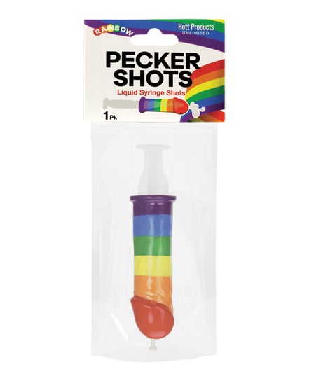 Pecker Shot Syringe – Rainbow by Hott Products product image