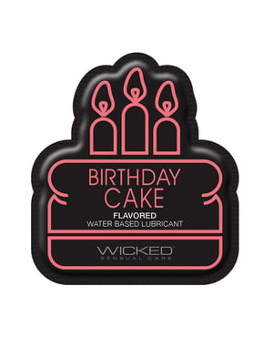 Wicked Sensual Care Water Based Lubricant – .1 oz Birthday Cake by Wicked Sensual Care product image