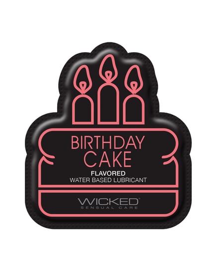 Wicked Sensual Care Water Based Lubricant – .1 oz Birthday Cake by Wicked Sensual Care product image