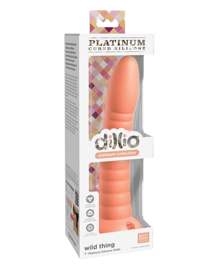 Dillio Platinum 7″ Wild Thing Silicone Dildo – Peach by Dillio product image