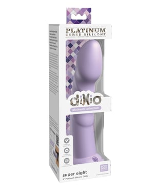 Dillio Platinum 8″ Super Eight Silicone Dildo – Purple by Dillio product image