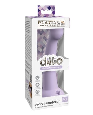 Dillio Platinum 6″ Secret Explorer Silicone Dildo – Purple by Dillio product image