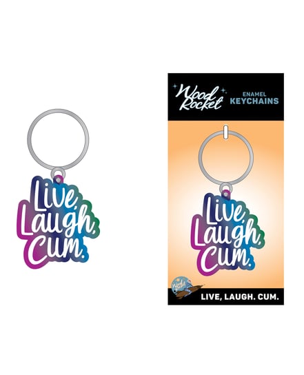 Wood Rocket Live Laugh Cum Keychain – Multi Color by Wood Rocket product image