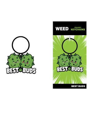 Wood Rocket Weed Best Buds Keychain – Green by Wood Rocket product image