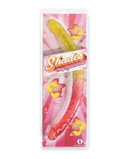 Shades Jelly TPR Gradient Double Dong – Pink/Yellow by Shades product image