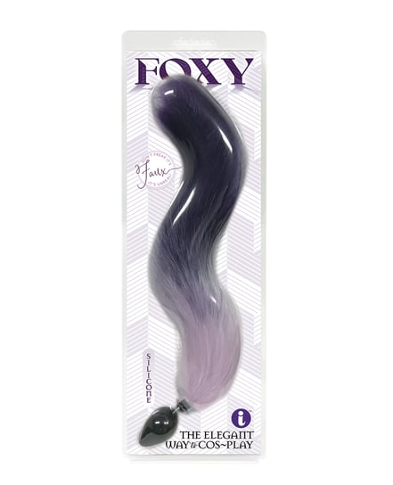 Foxy Fox Tail Silicone Butt Plug – Purple Gradient by Foxy product image