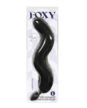 Foxy Fox Tail Silicone Butt Plug – Black by Foxy product image
