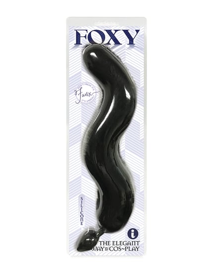 Foxy Fox Tail Silicone Butt Plug – Black by Foxy product image