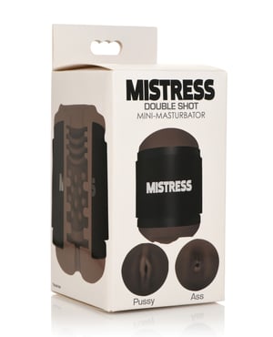 Curve Toys Mistress Double Shot Mini Masturbator Pussy & Ass – Dark by Mistress product image