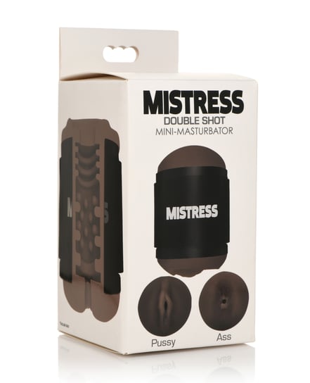 Curve Toys Mistress Double Shot Mini Masturbator Pussy & Ass – Dark by Mistress product image