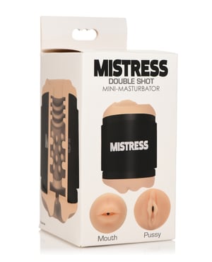 Curve Toys Mistress Double Shot Mini Masturbator Mouth & Pussy – Light by Mistress product image