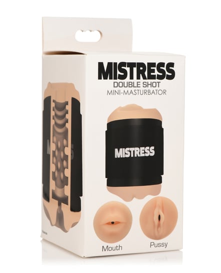 Curve Toys Mistress Double Shot Mini Masturbator Mouth & Pussy – Light by Mistress product image
