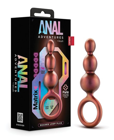 Blush Anal Adventures Matrix Beaded Loop Plug – Copper by Anal Adventures product image