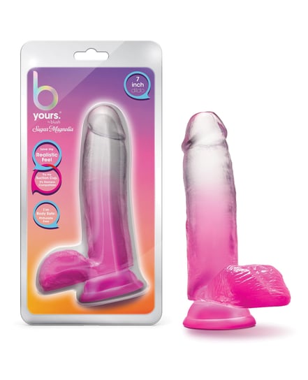 Blush B Yours 7″ Sugar Magnolia Dildo – Fuchsia by B Yours product image