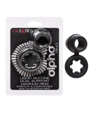 Alpha Liquid Silicone Dual Magnum Ring – Black by Alpha product image