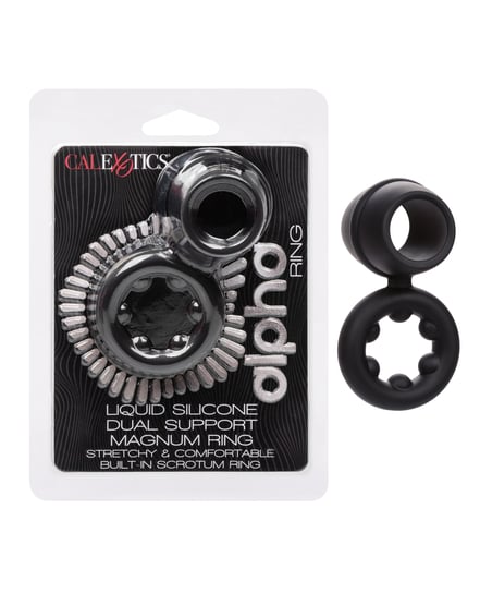 Alpha Liquid Silicone Dual Magnum Ring – Black by Alpha product image