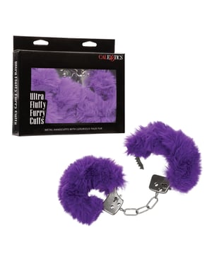 Ultra Fluffy Furry Cuffs – Purple by California Exotic Novelties product image