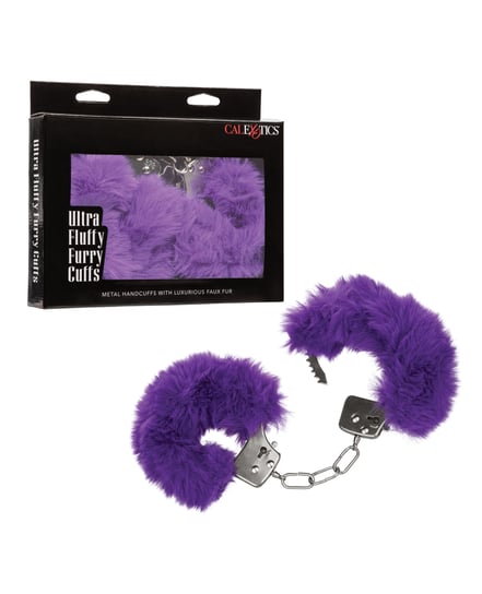 Ultra Fluffy Furry Cuffs – Purple by California Exotic Novelties product image