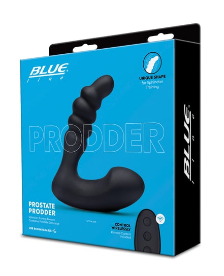 Blue Line Vibrating Prostate Prodder w/Remote – Black by Blue Line product image