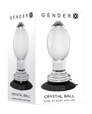 Gender X Crystal Ball Plug w/Suction Cup – Clear by Gender X product image