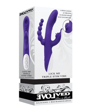 Evolved Lick Me Triple Stim Vibe – Purple by Evolved product image