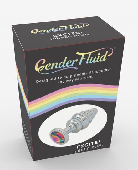 Gender Fluid Excite! Ribbed Plug – Silver by Gender Fluid product image