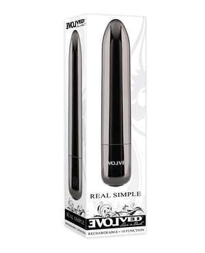 Evolved Real Simple Rechargeable Bullet – Black Chrome by Evolved product image