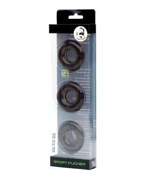 Sport Fucker Chubby Cockring Pack of 3 – Smoke by Sport Fucker product image
