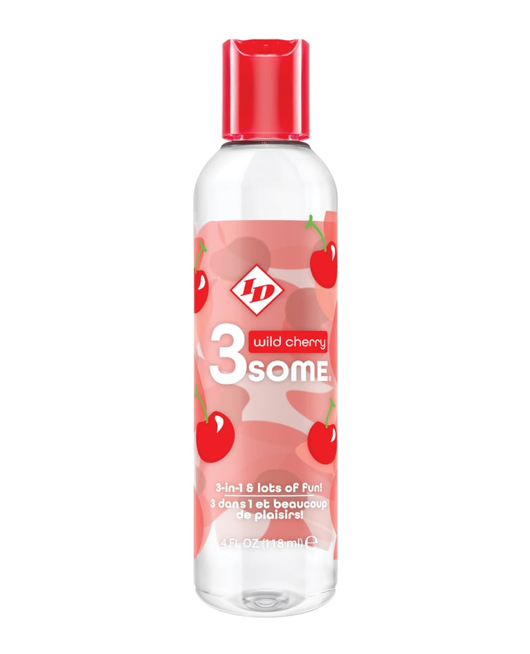 ID 3some 3 in 1 Lubricant – 4 oz Wild Cherry by ID 3some product image