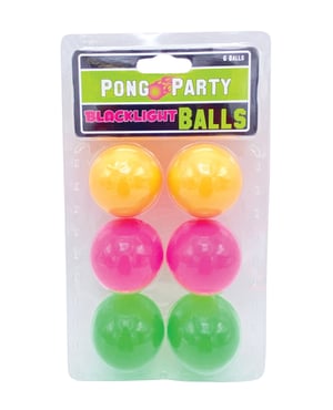 Black Light Pong Balls – Asst. Colors Pack of 6 by Island Dogs product image