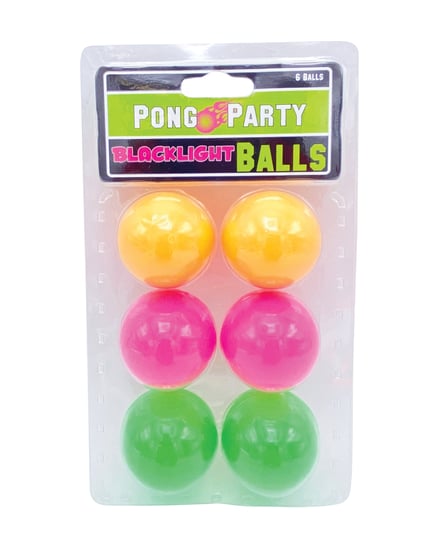 Black Light Pong Balls – Asst. Colors Pack of 6 by Island Dogs product image