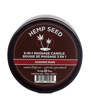 Earthly Body Suntouched Hemp Candle – 6 oz Round Tin Kashmir Musk by Earthly Body product image
