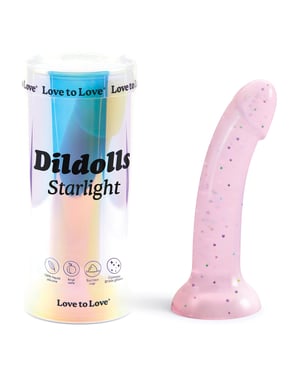 Love to Love Curved Suction Cup Dildolls Starlight – Pink by Love to Love product image