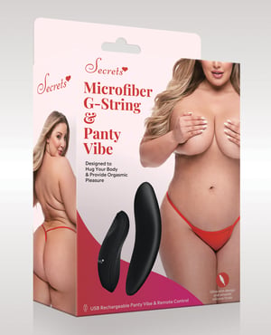 Secrets Microfiber G-String & Panty Vibe – Red QN by Secrets product image