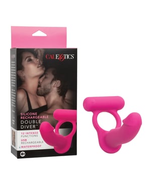 Silicone Rechargeable Double Diver – Pink by Couple's Enhancers product image