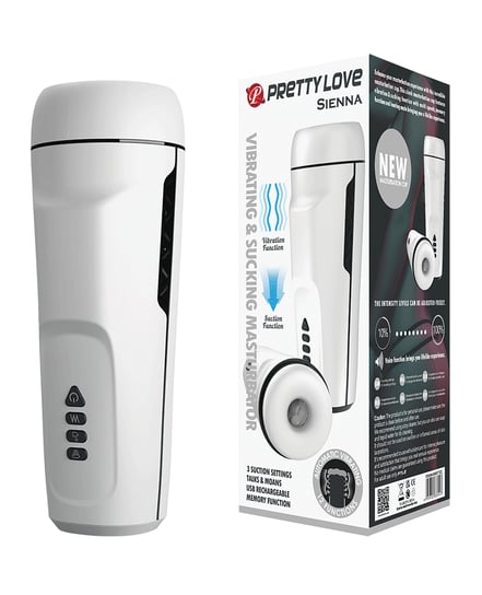 Pretty Love Sienna Sucking & Vibrating Masturbator – White by Pretty Love product image