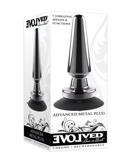 Evolved Advanced Vibrating Rechargeable Metal Plug – Black by Evolved product image