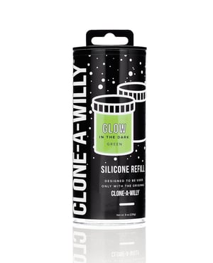 Clone-A-Willy Silicone Glow In The Dark Refill – Green by Clone A Willy product image